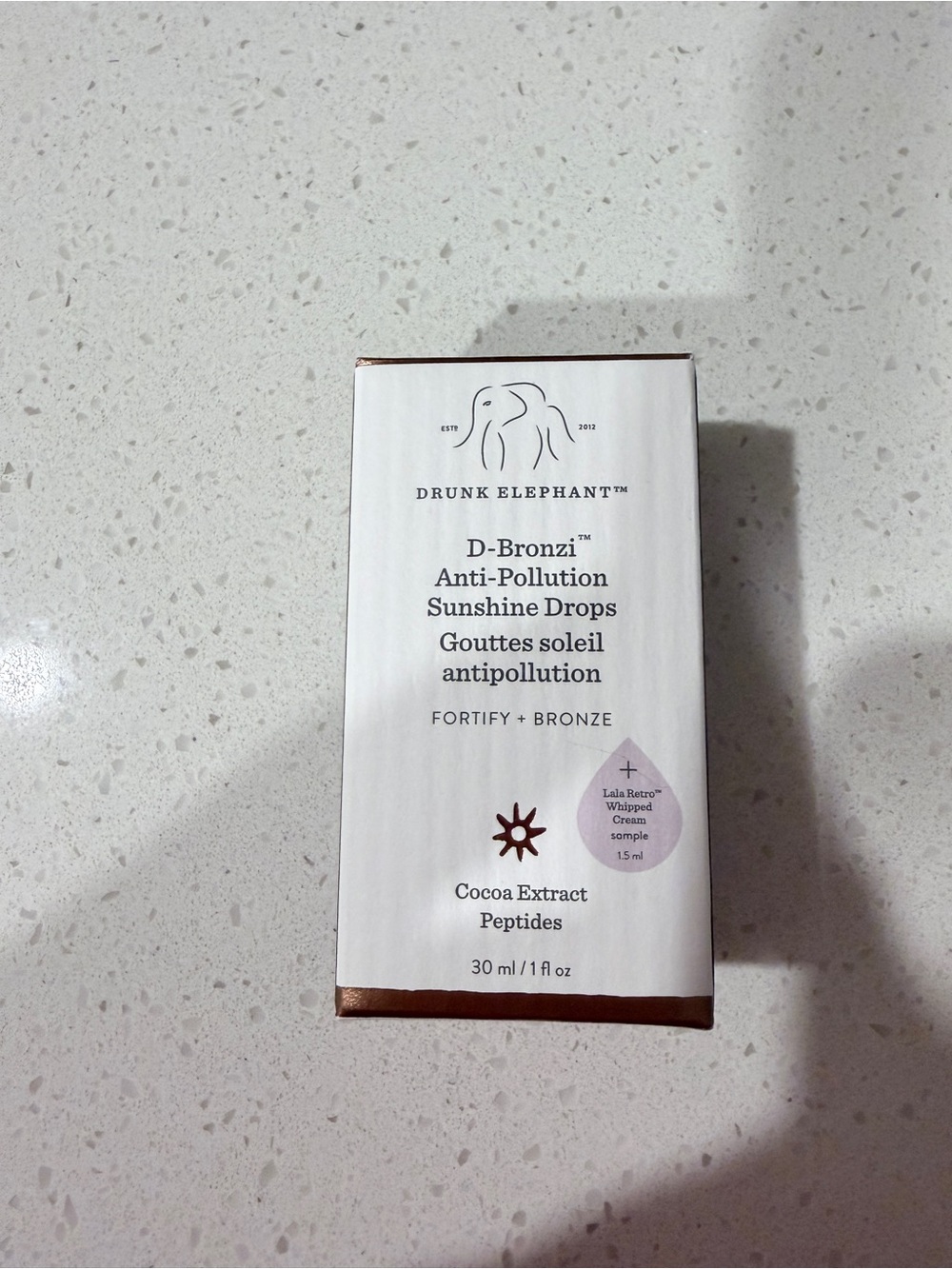 Drunk Elephant D-Bronzi Sunshine Drops – White & Rose Gold Packaging